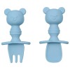 Set x2 cubiertos entrenamiento BUBA silicona OSO celeste