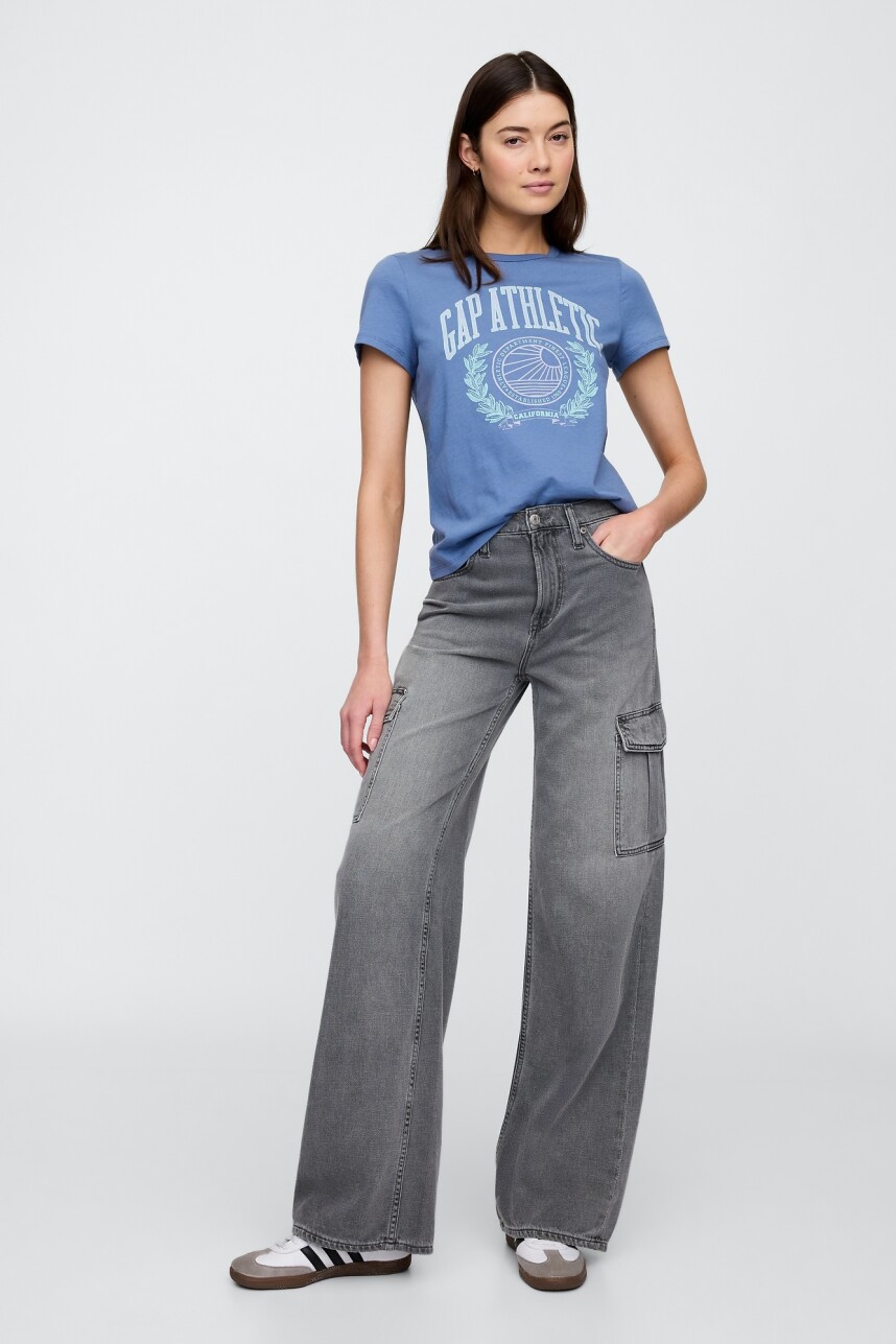 Remera Gràfico Manga Corta Mujer Bijou Blue 18-3921 Tcx