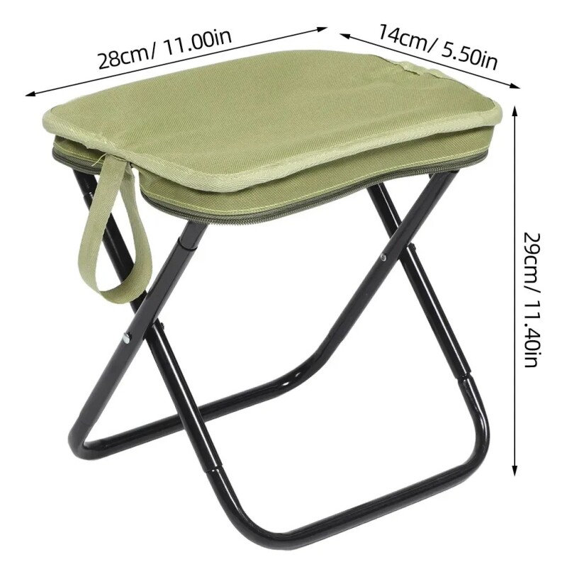Asiento Plegable Portátil Tipo Cartera – Camping, Pesca, Picnic VERDE