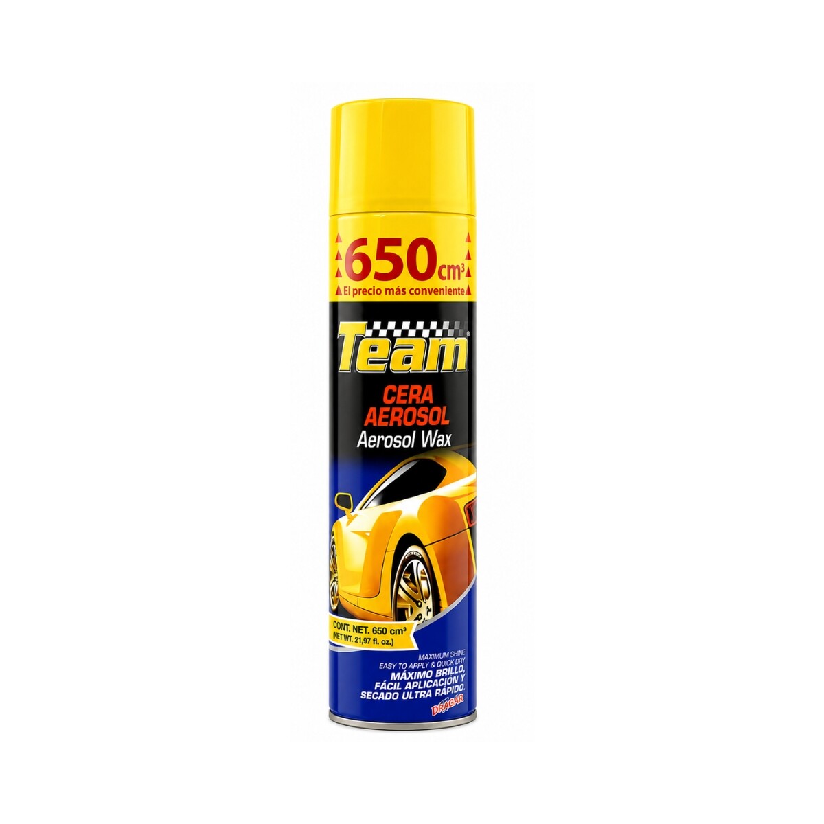 KIT DE CERA EN AEROSOL + SILICONA + PERFUMADO PARA AUTO TEAM Kit De Cera En Aerosol + Silicona + Perfumado Para Auto Team