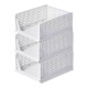 Set x3 Cesto organizador apilable alta G BLANCO