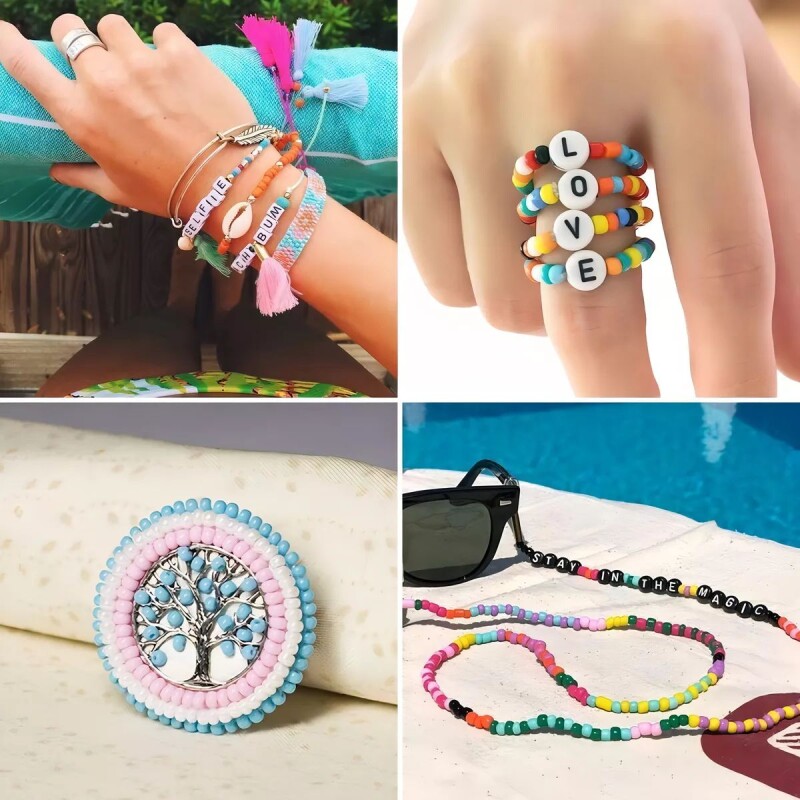 Juego de 7200 Cuentas de Arcilla Polimérica Para Hacer Pulseras Juego de 7200 Cuentas de Arcilla Polimérica Para Hacer Pulseras