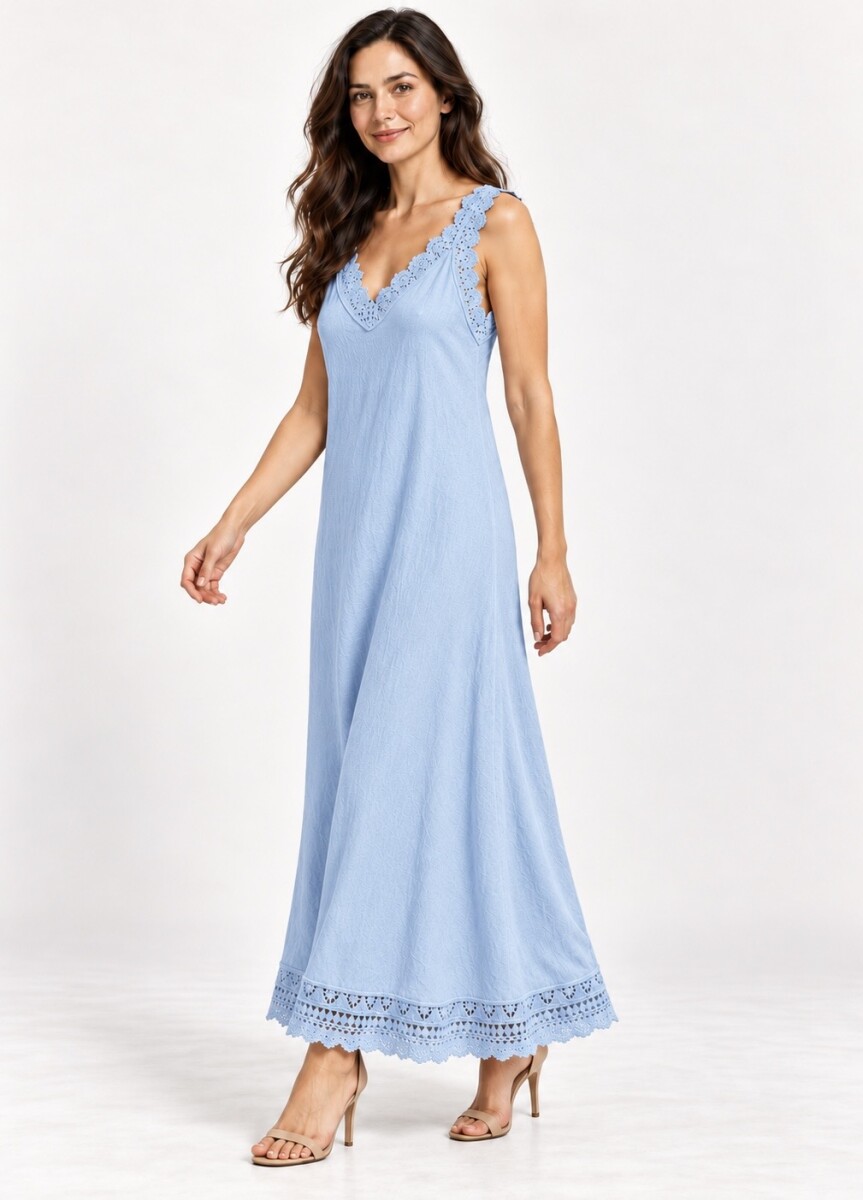 VESTIDO MALI - CELESTE 