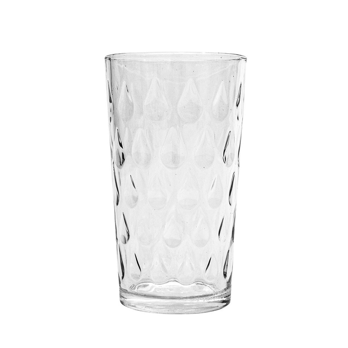 Set X6 Vasos Altos Rubí p/Agua Refresco Jugo en Vidrio 336ml - Transparente 