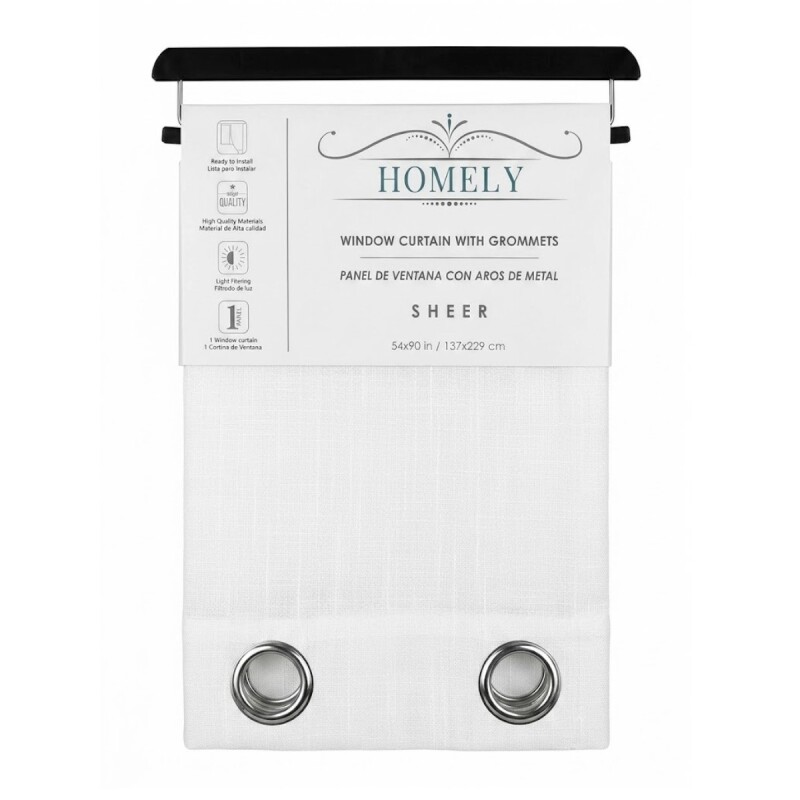 CORTINA VISILLO BOHEMIA BLANCO 137X229CM Unica