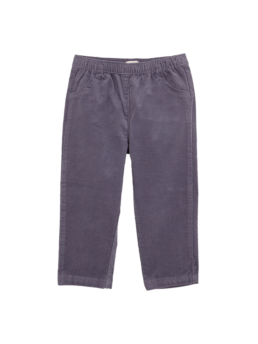 Pantalon Largo De Pana Gris Azulado