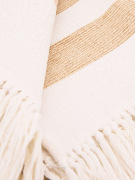 ALFOMBRA ALGODÓN RAYA BEIGE
