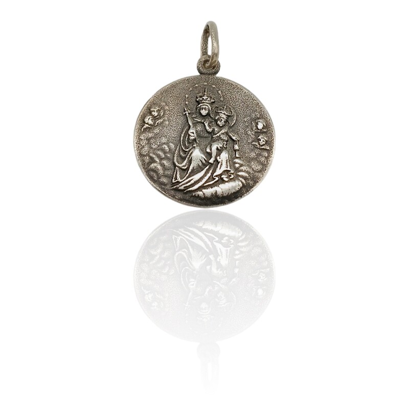 Dije Colgante Virgen Del Carmen-Plata 925 quemada-Sin Piedra- CP3040 Sinpiedra