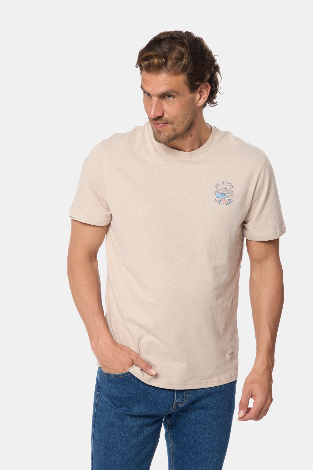 REMERA ESTAMPADA Beige