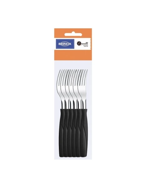 SET 12 TENEDORES MESA 19CM ITAPARICA NEGRO BRINOX SET 12 TENEDORES MESA 19CM ITAPARICA NEGRO BRINOX
