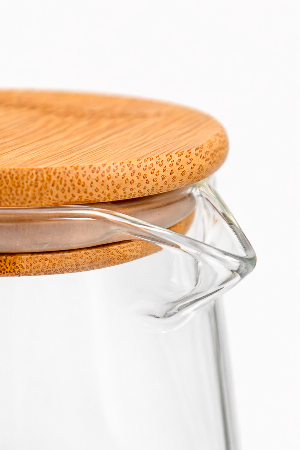 Jarra Tapa Madera Color Unico