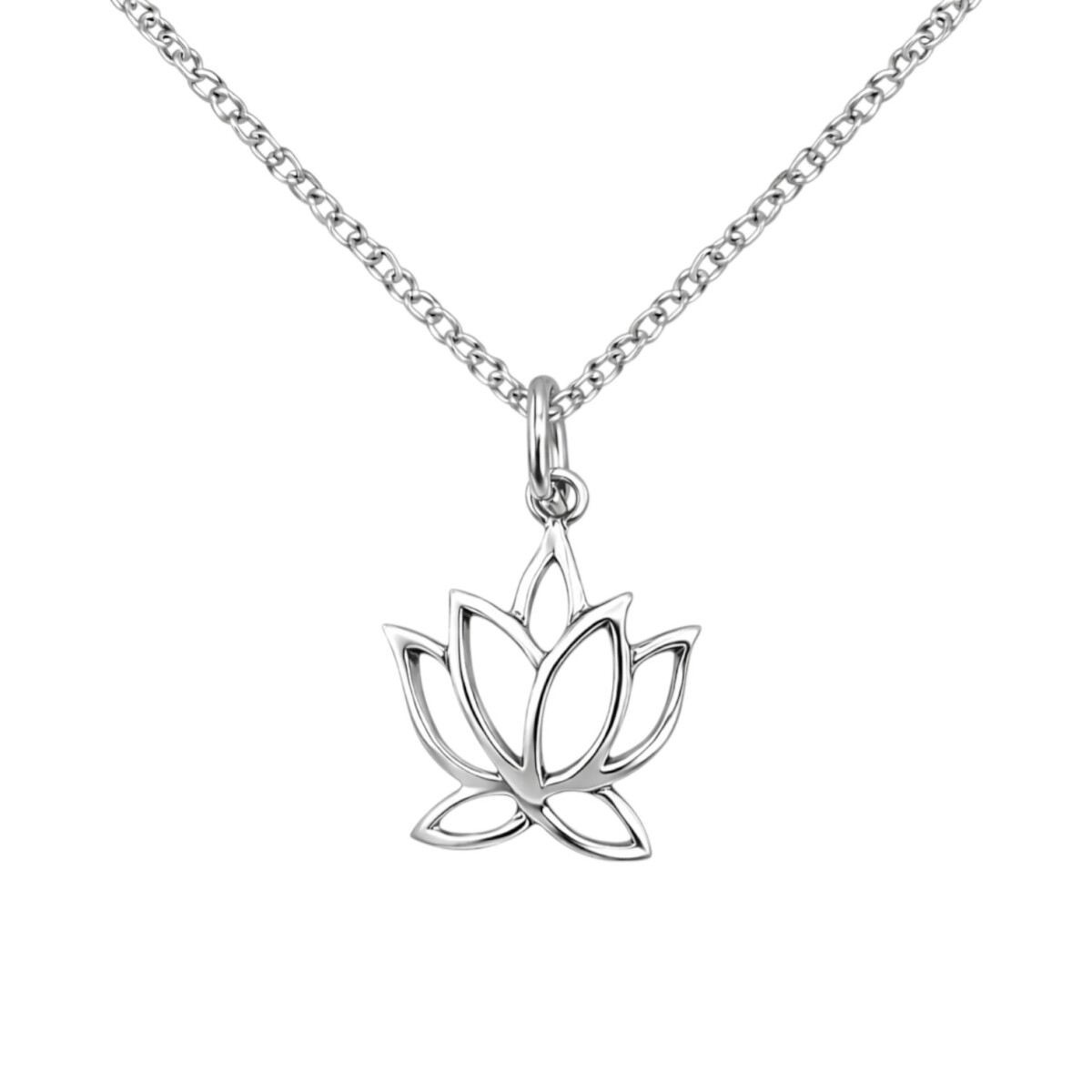 Dije Flor de Loto - Plata 925 - sin piedra - CP4738 - sinpiedra 