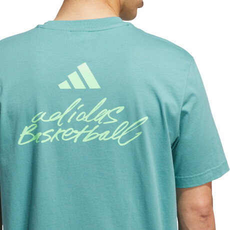 REMERA adidas BASKETBALL GRAPHIC TEE Turquoise