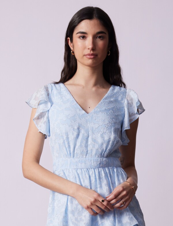 Vestido Midi Capas CELESTE/MULTI