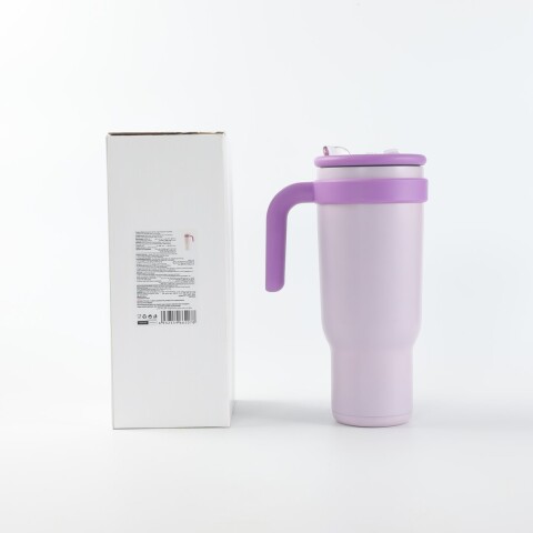 VASO TÉRMICO DE GRAN CAPACIDAD SERIE MACARON CON ASA (1200 ML/MORADO) VASO TÉRMICO DE GRAN CAPACIDAD SERIE MACARON CON ASA (1200 ML/MORADO)