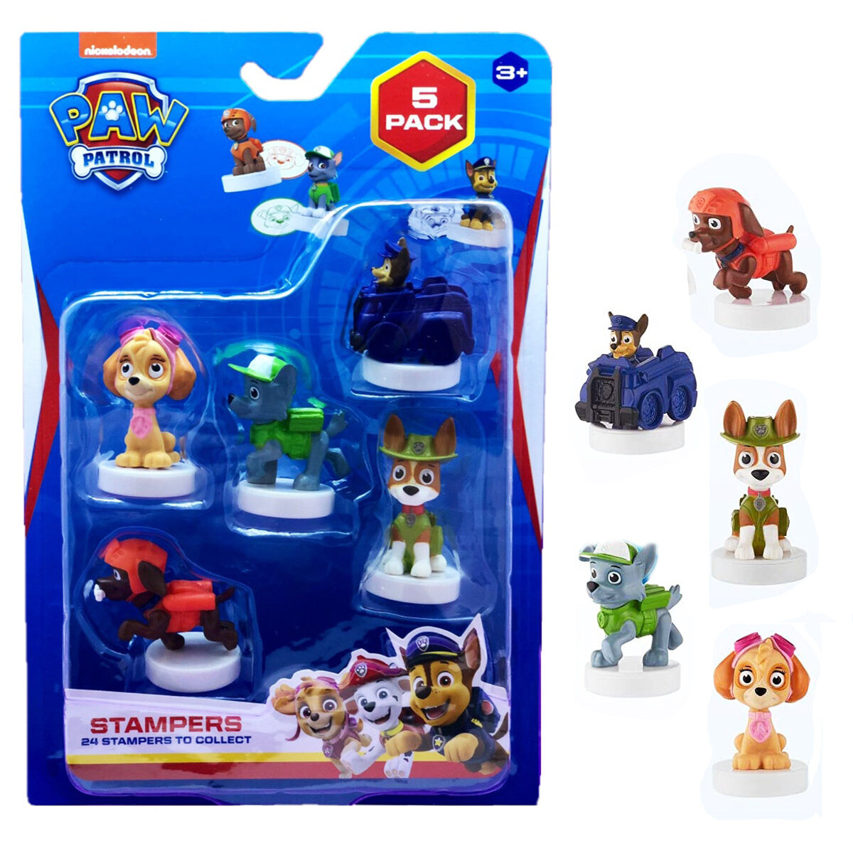Paw Patrol Jueguete Sellos Set x5 Con Figuras 
