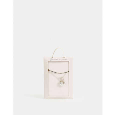 Collares Cortos Bañada en Plata Plateado