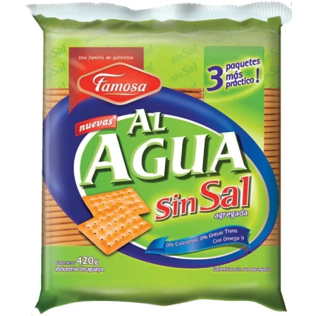 GALLETA FAMOSA AL AGUA SIN SAL 420G GALLETA FAMOSA AL AGUA SIN SAL 420G