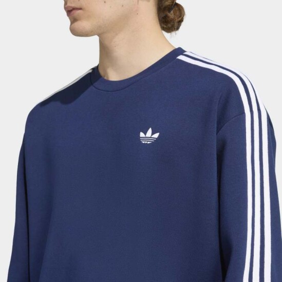 Buzo Adidas Adicolor 3 Rayas Oversize Azul