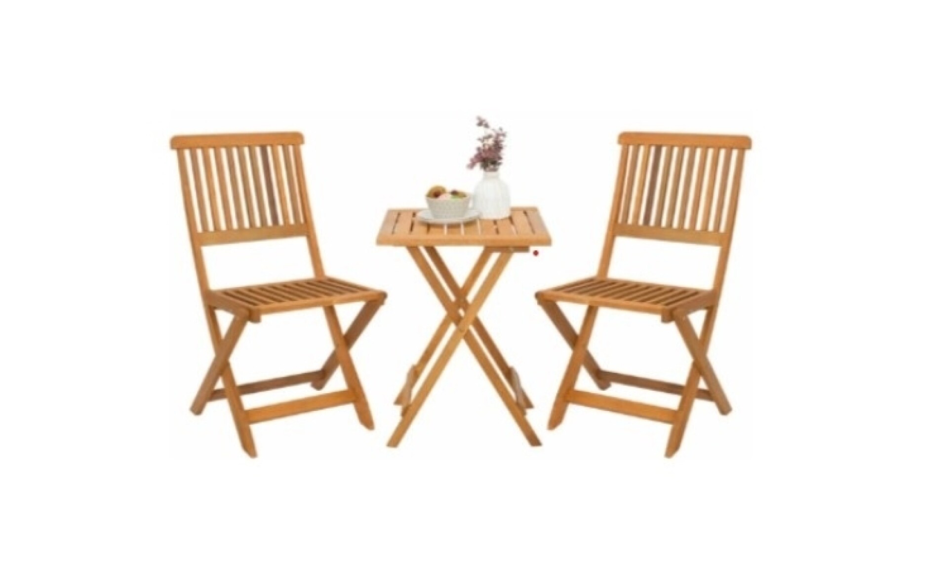 Juego De Jardin Mesa + 2 Sillas Madera Island 