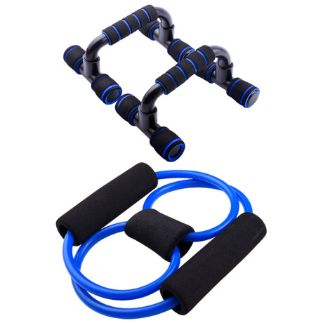 Set X 6 Ruedas Abdominal Hand Grip Expert Fitness Azul