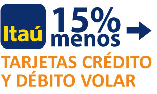 PROMO 15% tarjetas Itaú