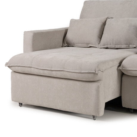 Sofá Cama Carmín - Tela Microfibra 12074 (Gris)