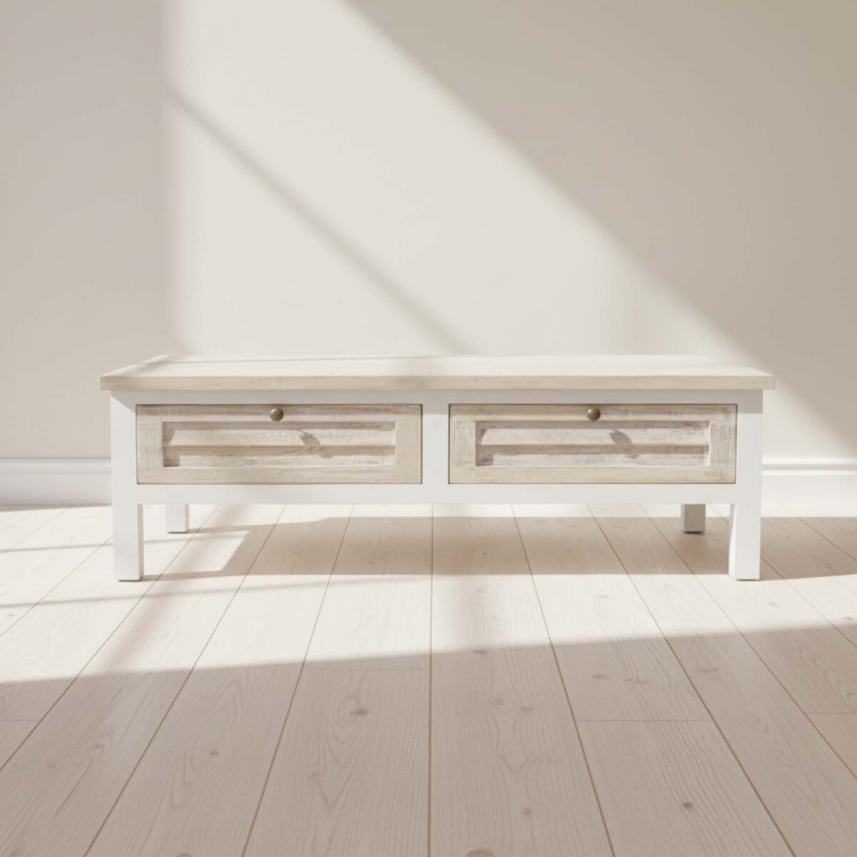 MESA RATONA - MADERA-DE-MANGO NATURAL-BEIGE COSTA NATURAL BLANCO 