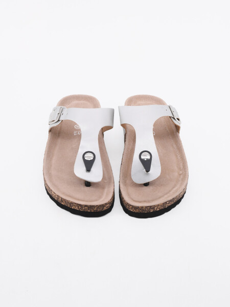 SANDALIA BIRKIN PLATEADO