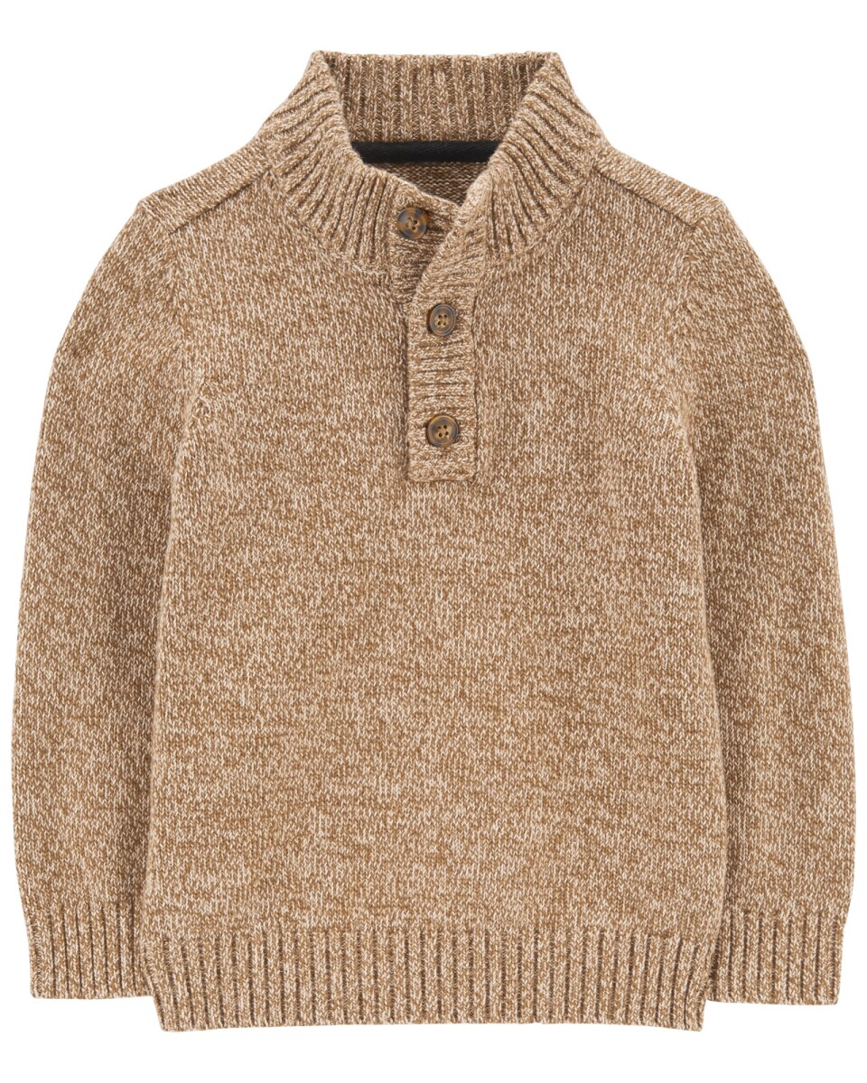 Buzo de algodón, beige jaspeado. Talles 2-5T 