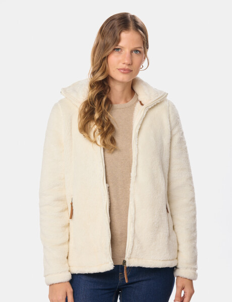 CAMPERA TEJIDA DE SHERPA Beige