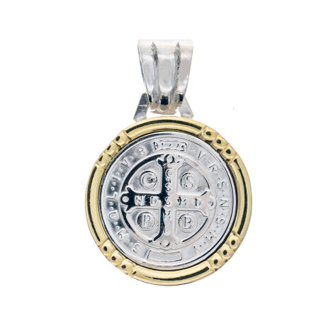 Medalla de plata 925 y double SAN BENITO Medalla de plata 925 y double SAN BENITO