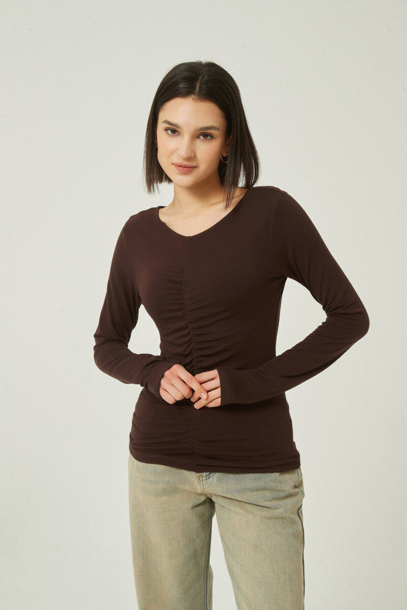 Remera Renea - Chocolate 