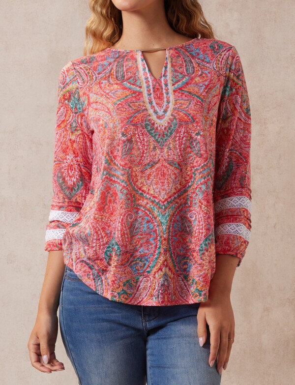 Blusa Printed ROJO/MULTI
