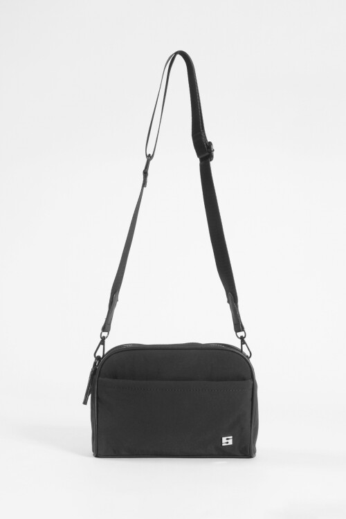 Bandolera doble cierre negro