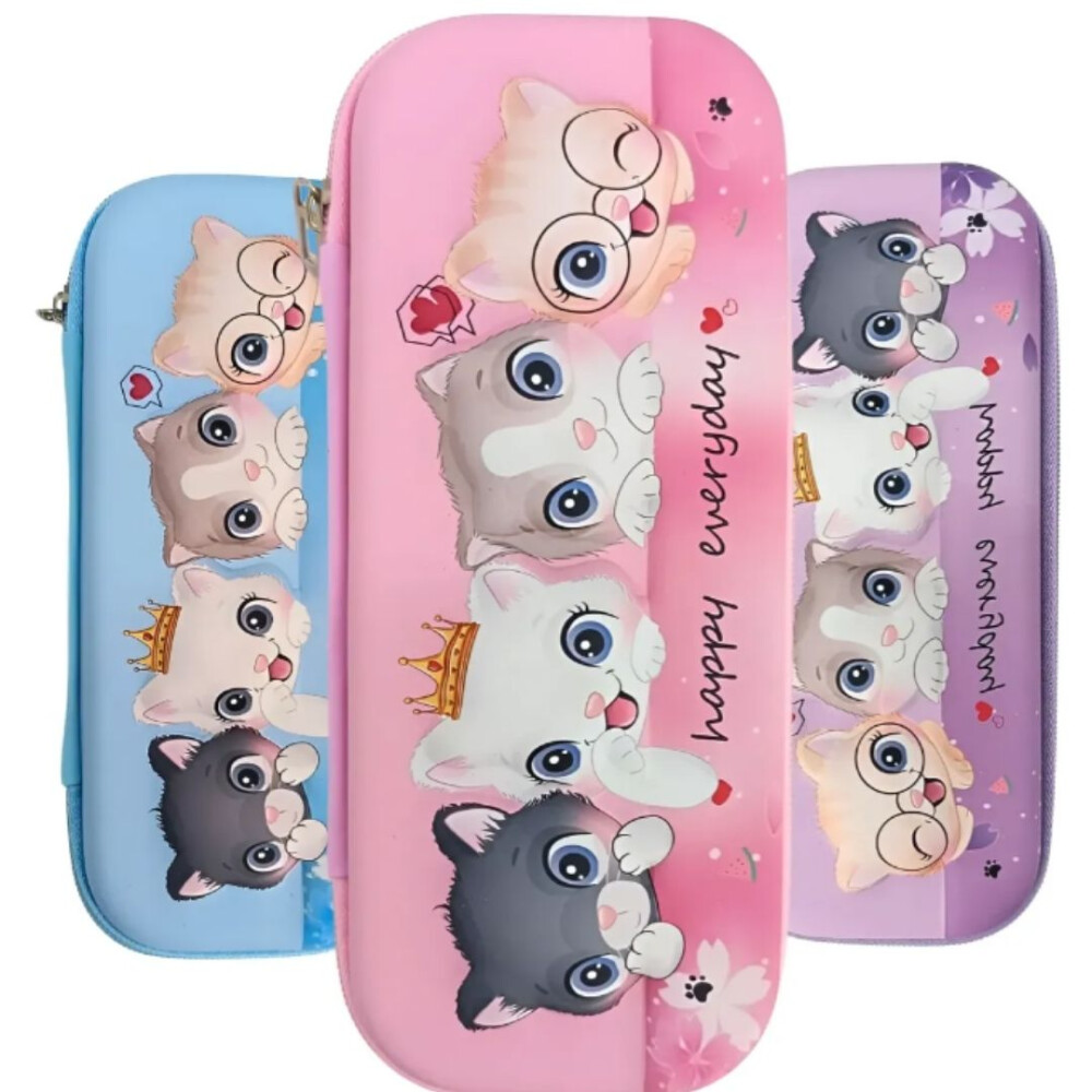 Cartuchera 3d Resistente Estampada 1 Piso Niña GATITO RS