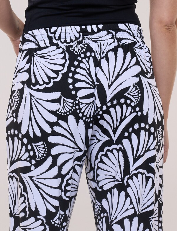 Pantalon Pull On Printed BLANCO/NEGRO