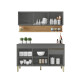 JUEGO COCINA MODULAR MOBILIARIO MADERA MDP LINE COLOR GRIS GAMAS DE GRIS