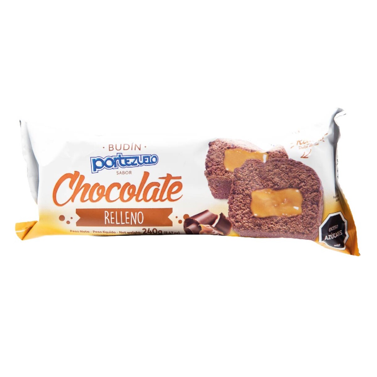 BUDIN RELL PORTEZUELO CHOCO DULCE DE LECHE 240GRS 