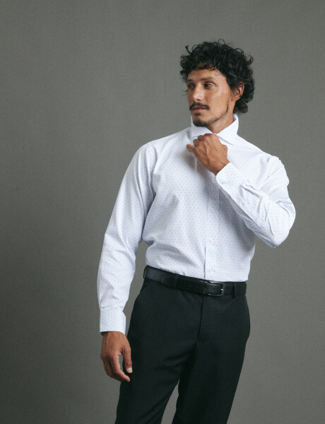012680 CAMISA HARRINGTON LABEL Blanco/azul Osc