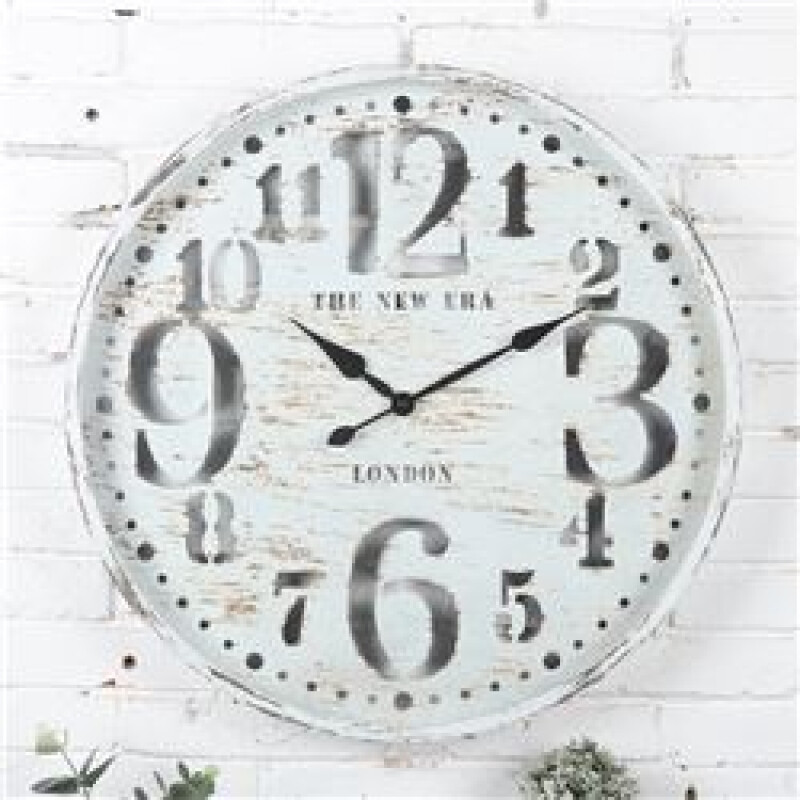 Reloj de Pared en Hierro 60dx6cm Black and White Reloj de Pared en Hierro 60dx6cm Black and White