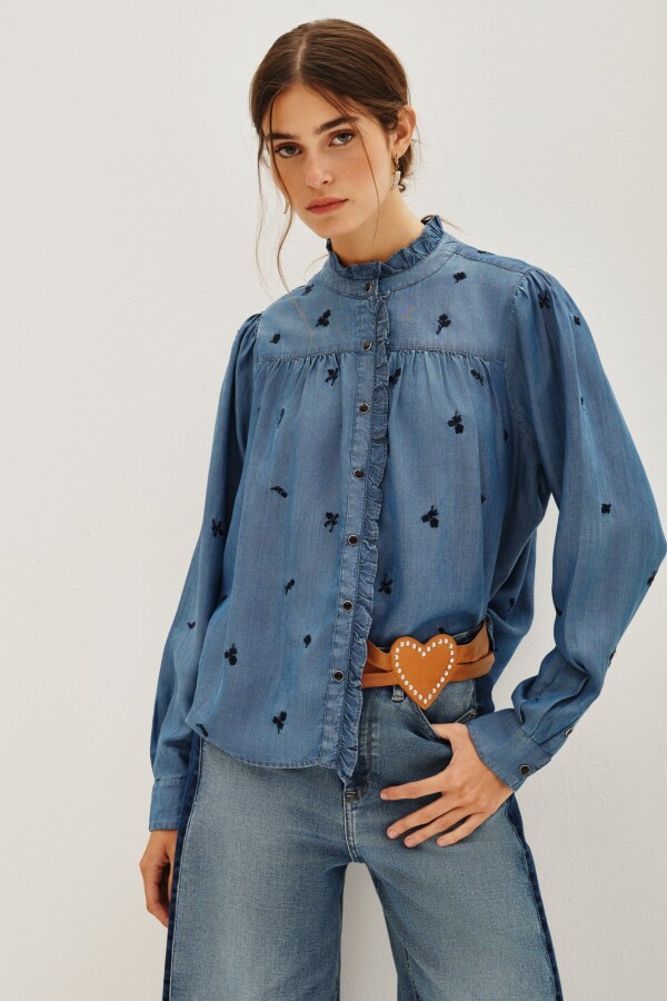Camisa Jane Liberty Azul