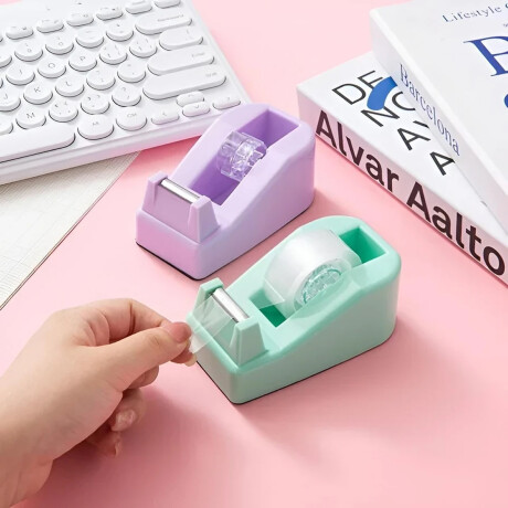 Porta cinta colores pastel con cinta adhesiva Rosado