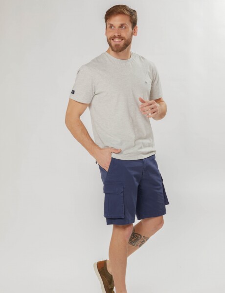 BERMUDA CARGO CON SPANDEX Azul