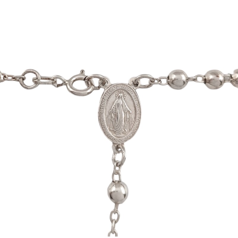Rosario Virgen Milagrosa - Plata 925 - Sin Piedra - RO3005 sinpiedra