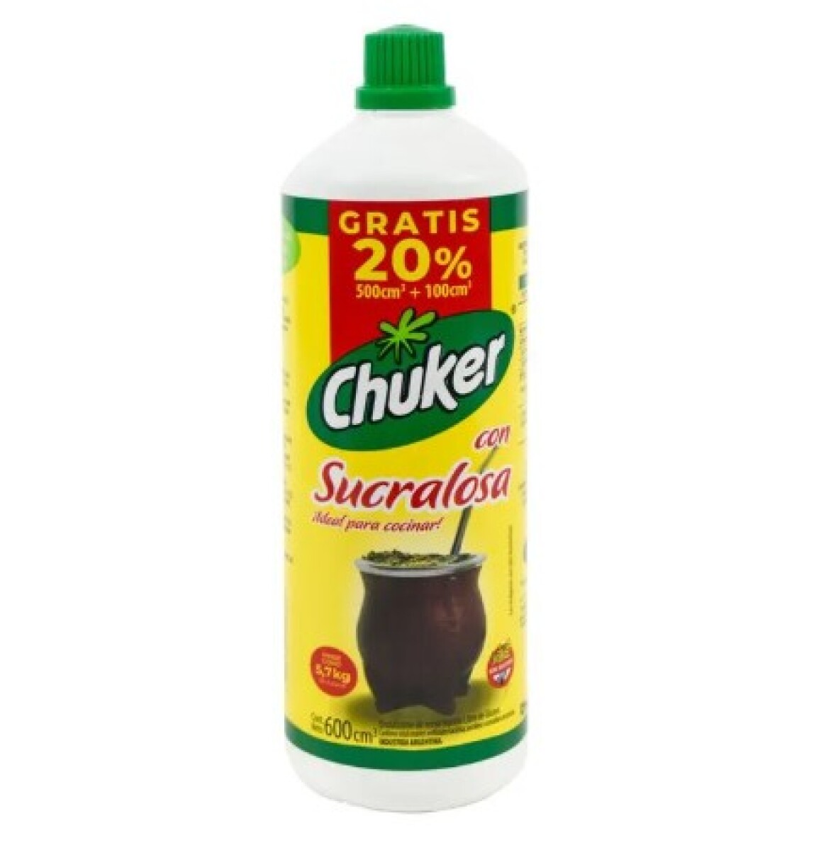Chuker líquido con sucralosa - 600 ml 