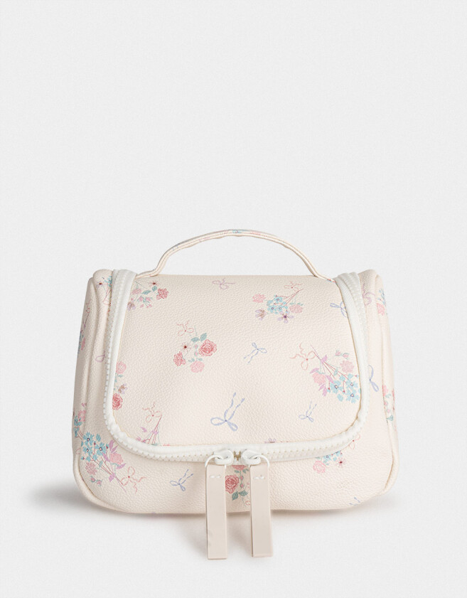 Porta Cosméticos Portacosméticos Con Solapa - Estampado Flores