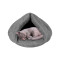 Cueva Cama Peluche Para Gatos Perros Mediano Color gris