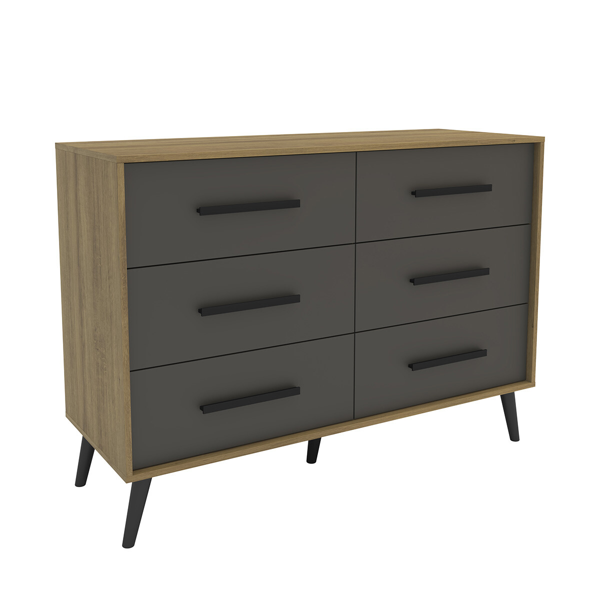 Comoda Modelo Finlandia Lamina Color Mel/grafite Intenso 