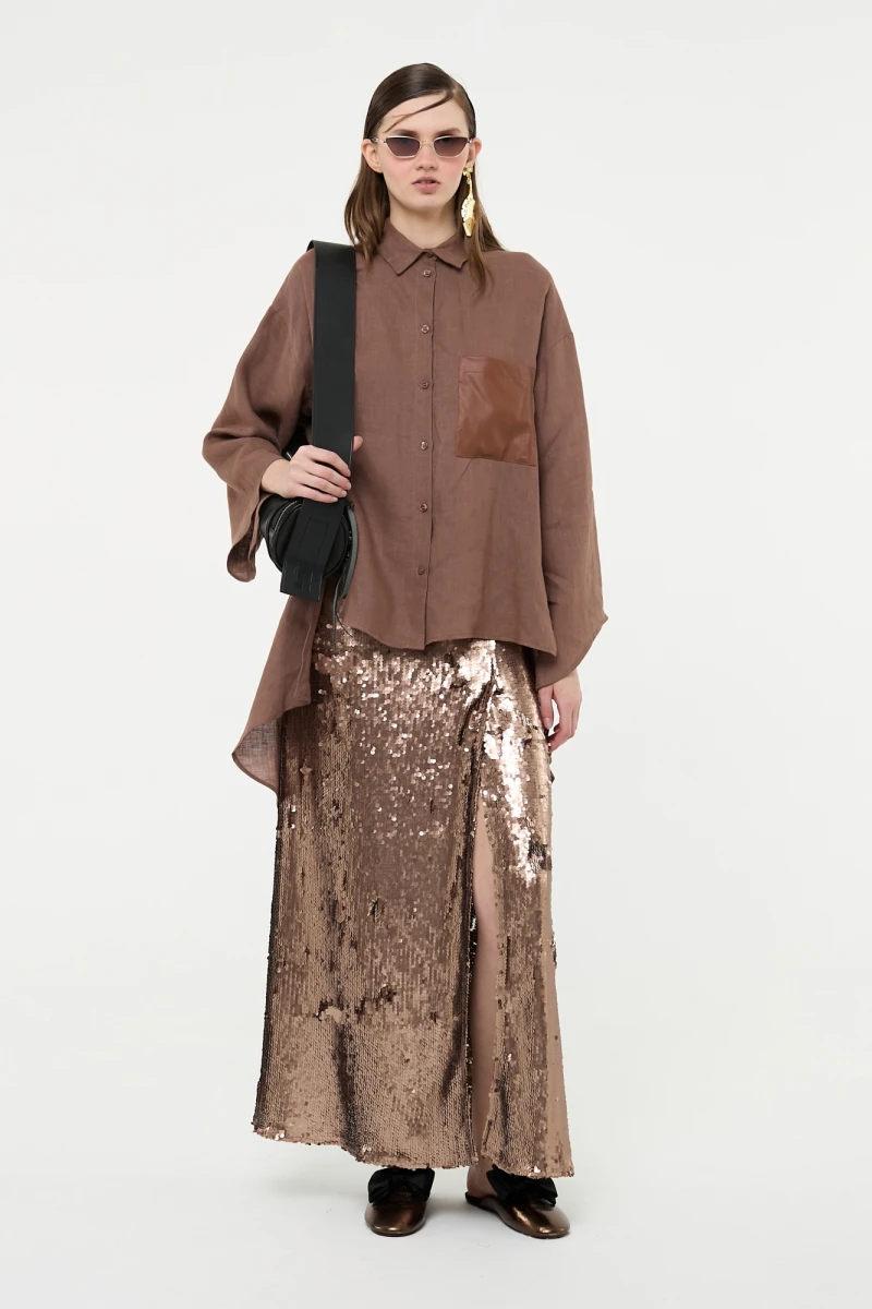 FALDA MAXI Oro